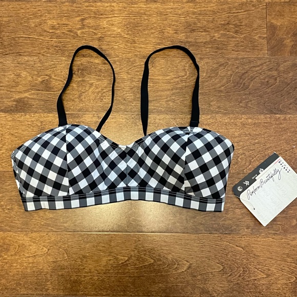 New Oakley Checkered Bikini Top M - Picture 2 of 7